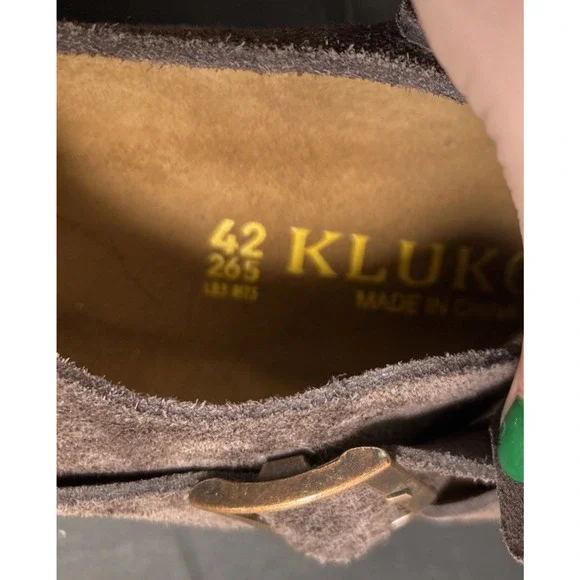 Klukge Boston Clogs for Men & Women Suede Soft Leather Clogs Size 11 Drk Brwn - Picture 11 of 14